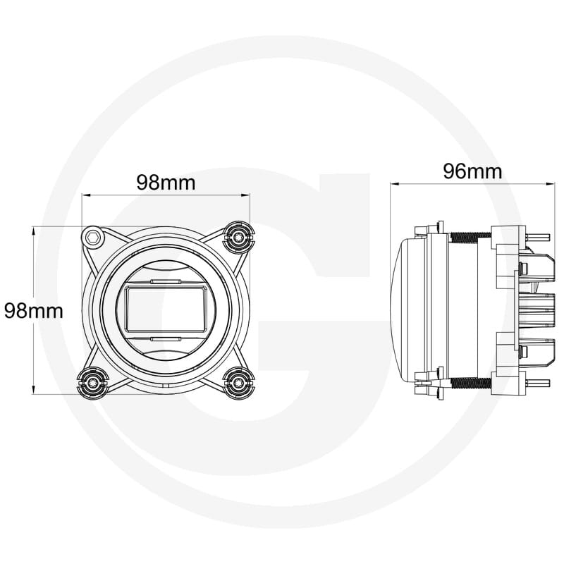 LED driving lights with position lights - suitable for Massey Ferguson