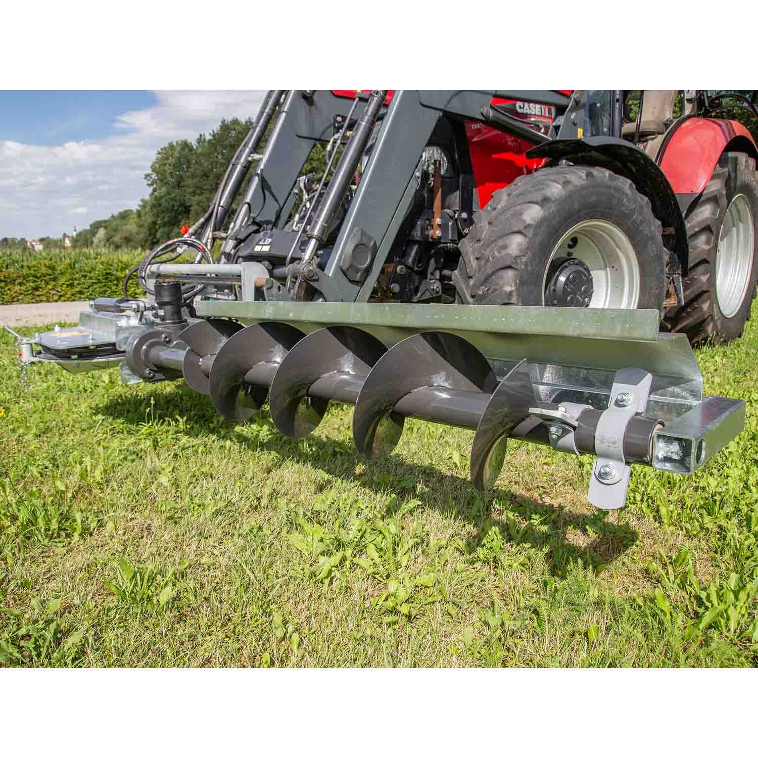 Fliegl cubicle planner with auger | Galvanized with Euro standard hitch | 1900 mm working width