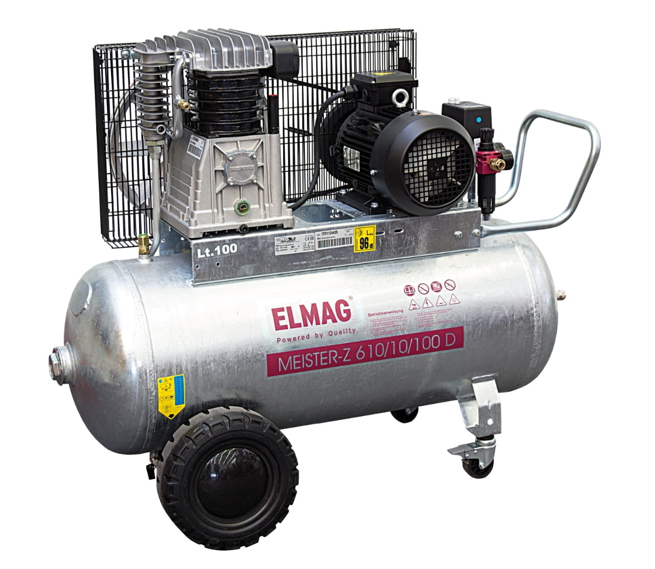 Elmag compressor, galvanized - 390 l/min / 10 bar / 400V