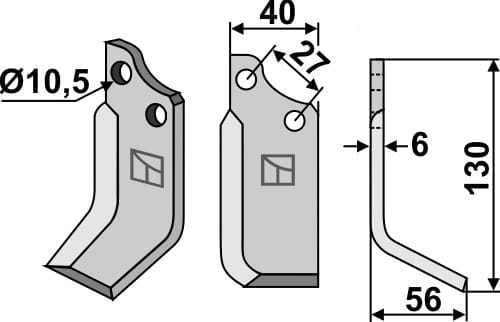 BL4721 Fräsmesser R - passend zu BCS 48434