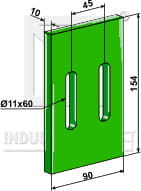 BL30268 Greenflex Kunststoff-Abstreifer für Packerwalzen  - passend zu KVERNELAND
