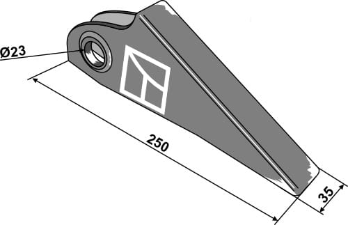 250mm point - suitable for Simba, Great Plains, Kverneland