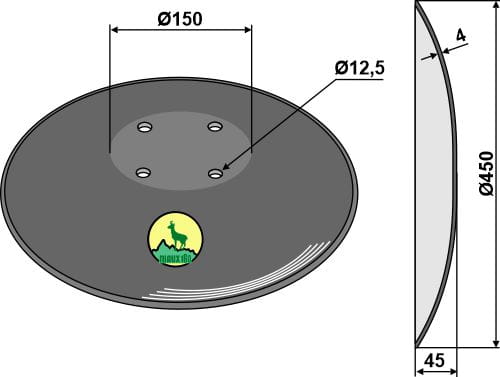 BBG-Scheibe Ø450х4 - passend zu Amazone Centaur, Pegasus, Catros, Cenius