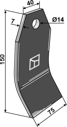 BL4181 Klinge 150x75 - passend zu Taarup 40882300