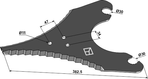 Loading wagon knife 382.5mm