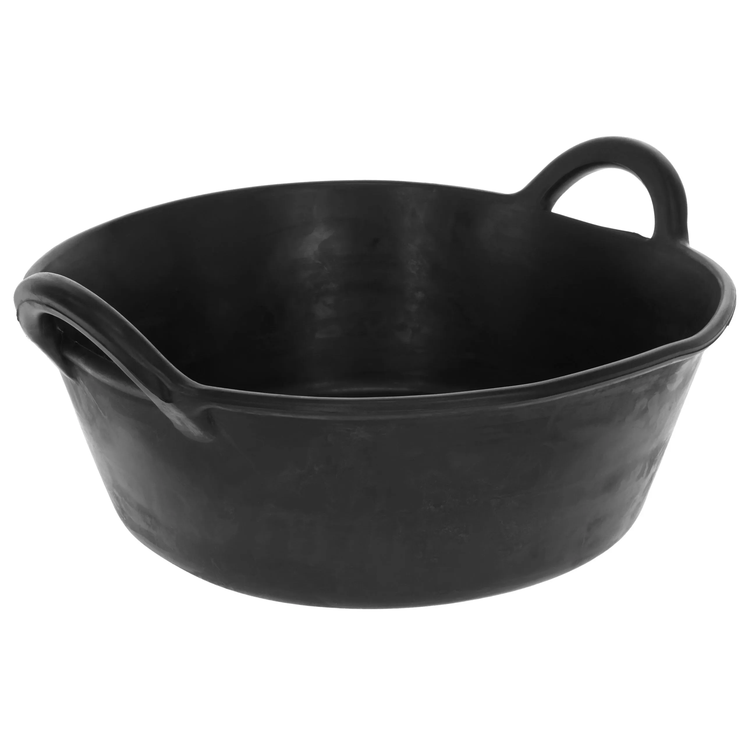 20L black rubber trough – robust feed trough for horses, cattle & pasture