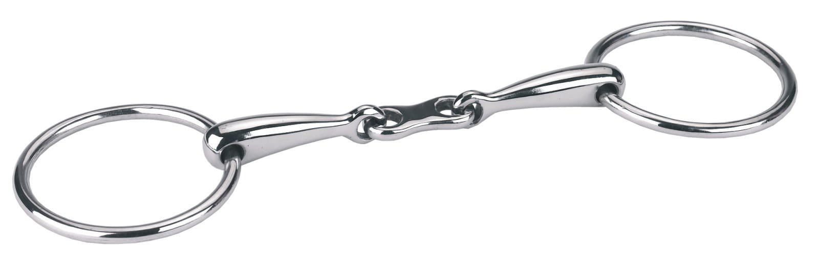 Kerbl double-jointed water snaffle bit - 18 mm thickness
