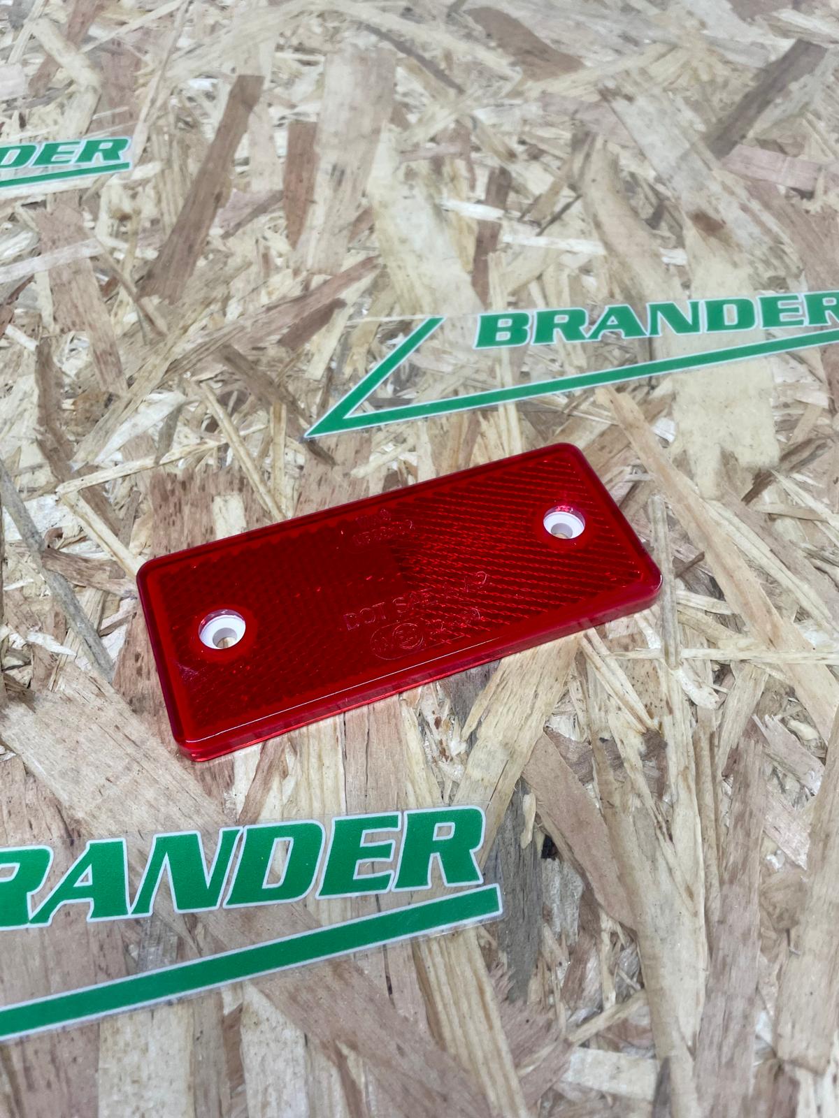 Rückstrahler rechteckig 96mm rot - geschraubt