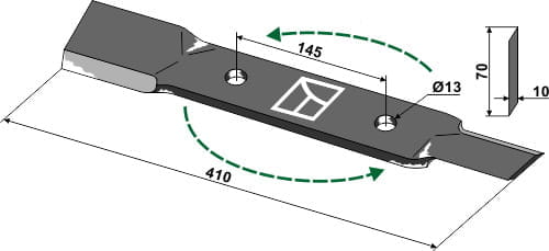 BL28099 Mähermesser L 410mm - passend zu Röll
