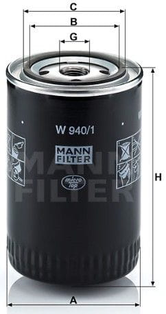 BLW9401 Mann Filter W 940/1 Wechselfilter SpinOn