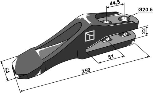 18300-8 Baggerzahn - passend zu JCB 53103205