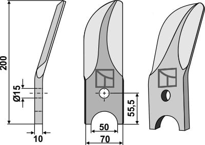 Rotary spade blade R - suitable for Doublet-Record 99000 131