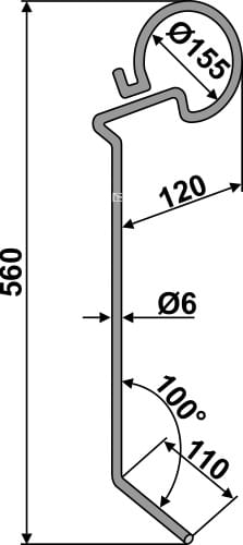 BL29150 Striegelzinken L - passend zu Lely 3510300180