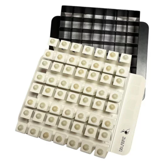 Spidmot 56 Manuelle Erdballenpresse für 56 quadratische Erdballen 36 x 36 x 45 mm | Profi-Torfpresse
