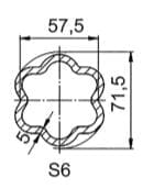 Walterscheid Profilrohr Stern S6 - 1000mm