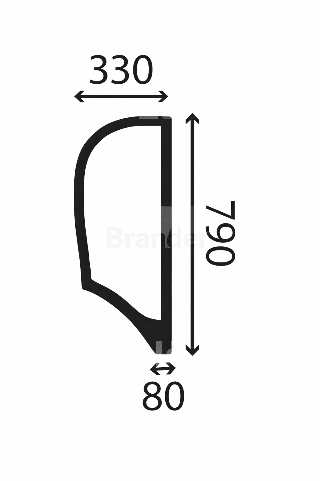 Seitenscheibe rechts ab 06/2008 - passend zu Weidemann 2070 CX50, 2070 CX80, 2080, 3070 CX60, 3070 CX80 / Wacker Neuson WL52