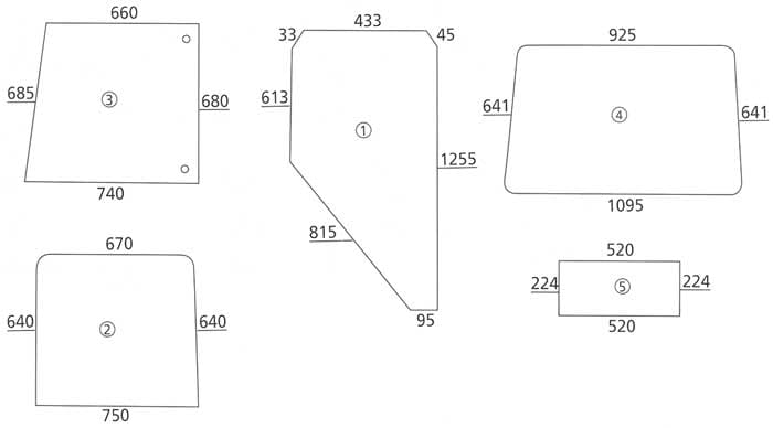 BL17106 Seitenscheibe rechts und links