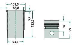 Complete piston kit - suitable for IH BD154 engine