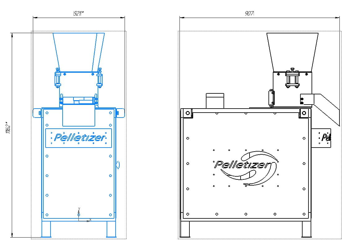 Pelletpresse 200 kg/h – 7.5 kW 400V | Profi-Granulator für Futterpellets & Heizpellets