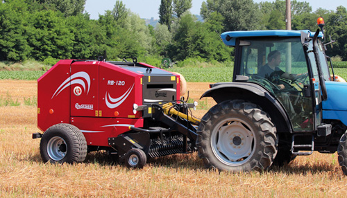 Traktor, Landmaschine, Rot, Mähgerät, Strohfeld
