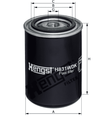 BLH831WDK Hengst Filter H831WDK Kraftstofffilter SpinOn