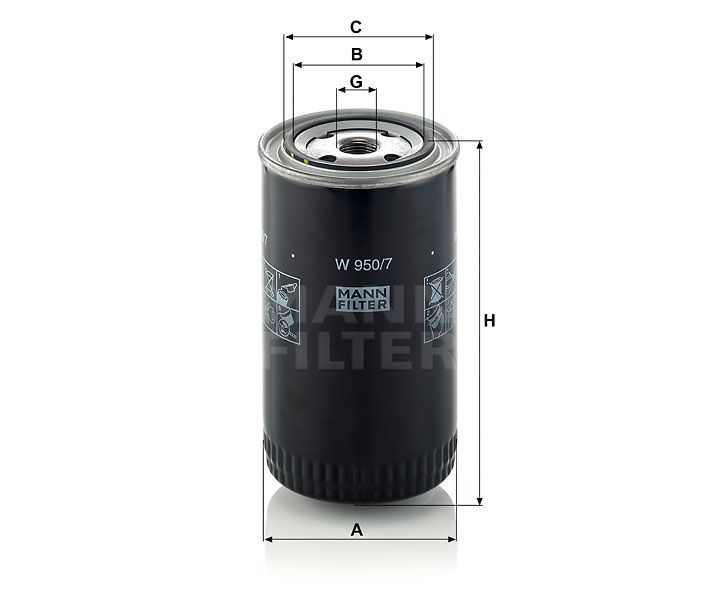 BLW9507 Mann Filter W950/7 Wechselfilter SpinOn