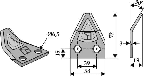 BL70-179 Futtermischwagenmesser - passend zu Hoopmann