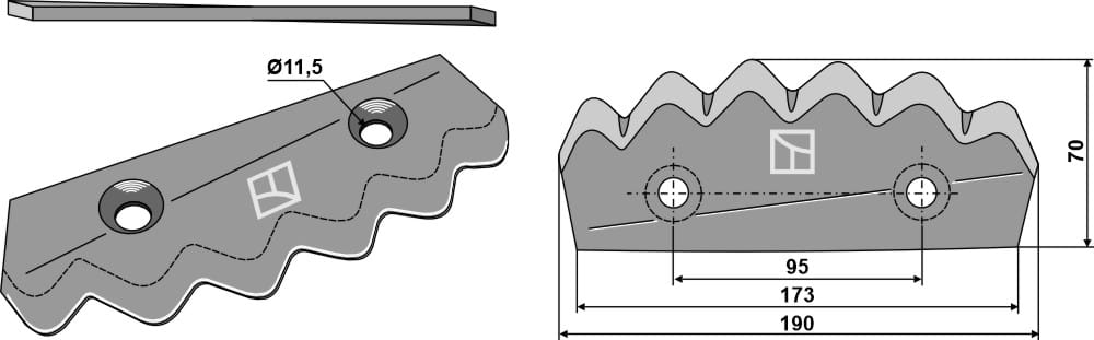 BL29689 Futtermischwagenmesser R - passend zu BvL 78363