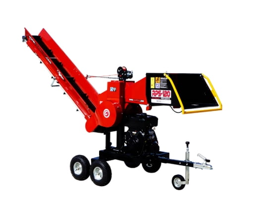 Remet CNC Holzhacker RPS-120 – 27 PS, 2,3 m Förderband, Offroad-Fahrgestell | Profi Holzschredder