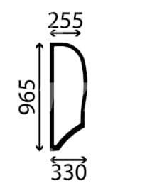 Seitenscheibe - passend zu Weidemann Kabine LK116 - 3070 CX60, 3070 CX80 / Wacker Neuson WL48