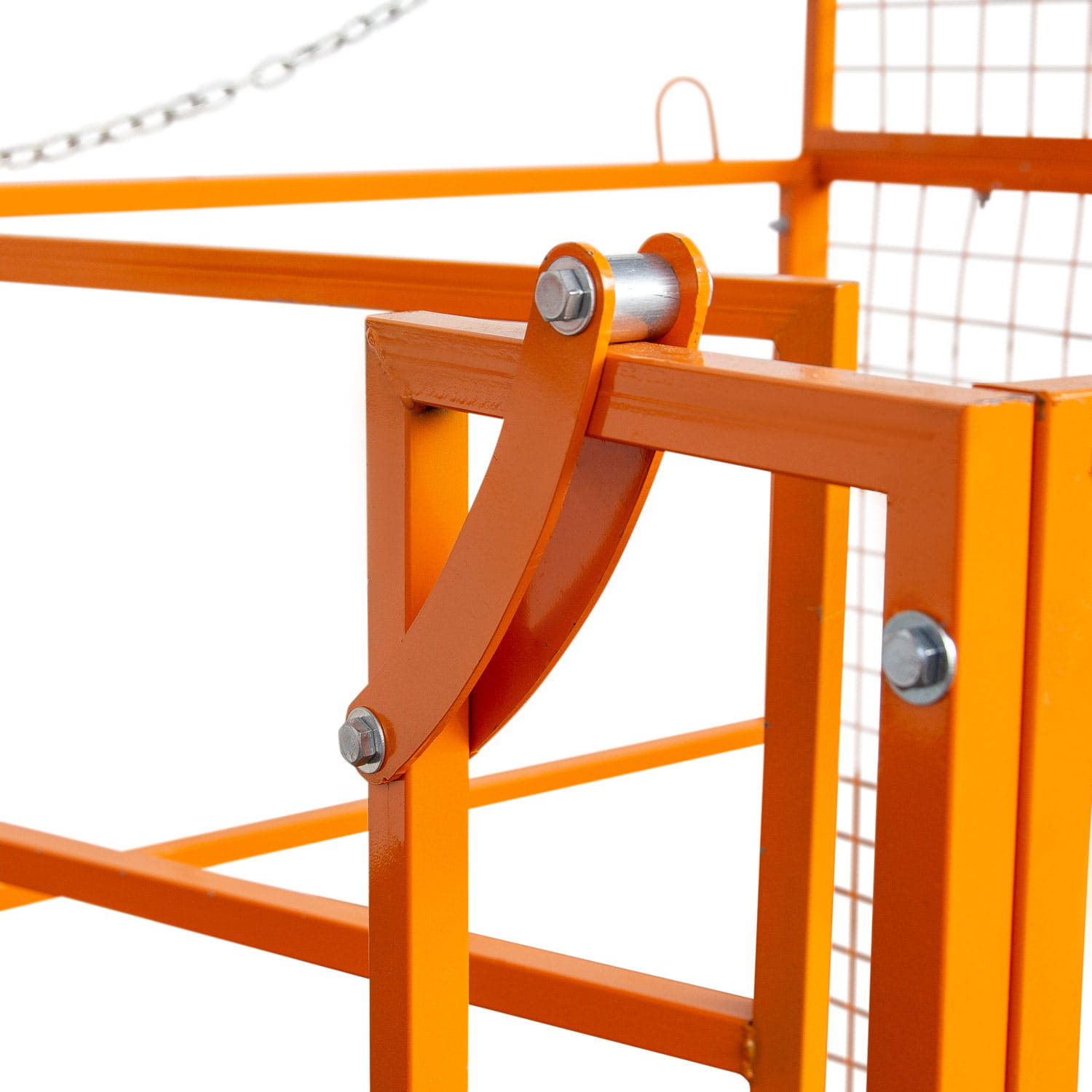 Arbeitsbühne  1143x1070x1100 mm | Stapleraufnahme | seitlicher Einstieg | orange lackiert