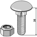 BL3032 Flachrundschraube/Mutter 51-1026 35 mm M12x1,75