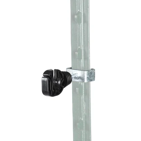 4x Patura rope and tape insulators for T-posts with mounting clamps