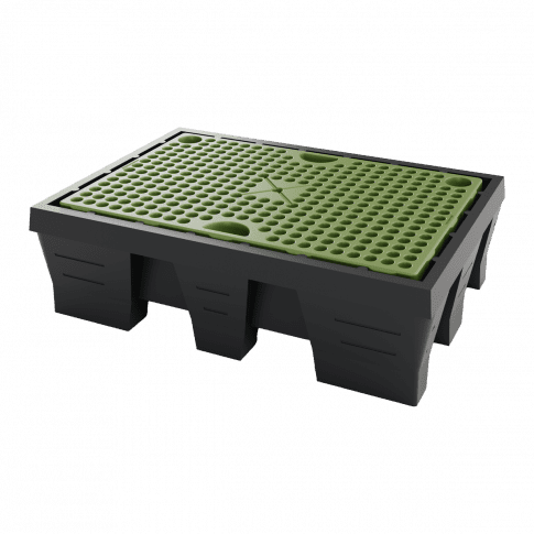 EMP Auffangwanne für 2 Fässer – 240 Liter – Carbon Light aus recyceltem PEHD (Kunststoff)