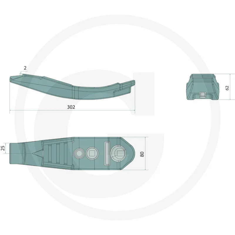 ENDURANCE Carbide reinforced share point - suitable for Amazone Cenio, Cenius, Ceus
