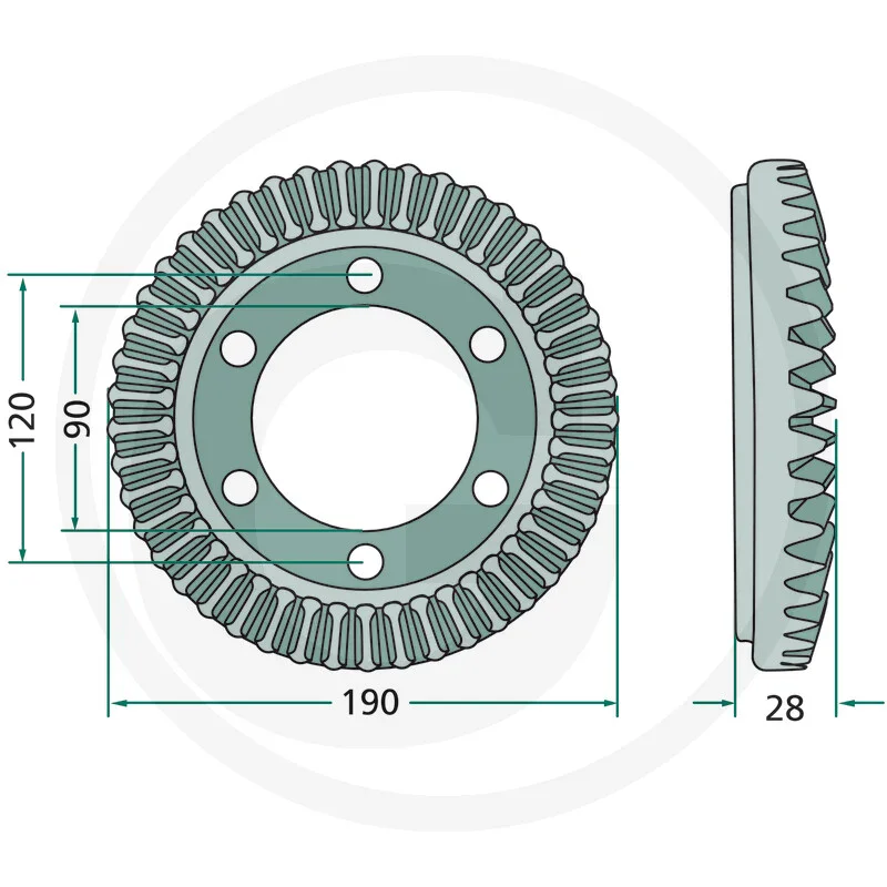 Tellerrad 45 Zähne - passend zu Pöttinger HIT 40, 47, 54