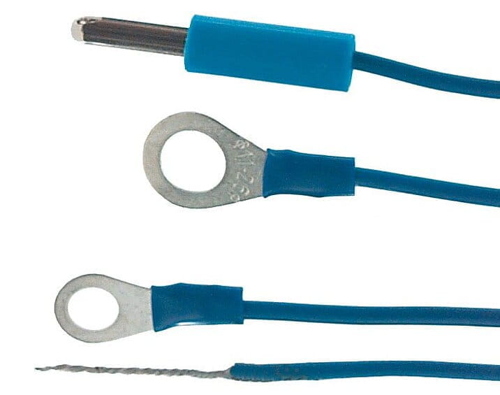 10515 Erdanschlusskabel blau Öse/Stecker