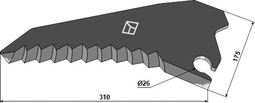 BL29843 Ladewagenmesser 310mm - passend zu Krone Turbo - 003446760 / 003472166 / 003472167
