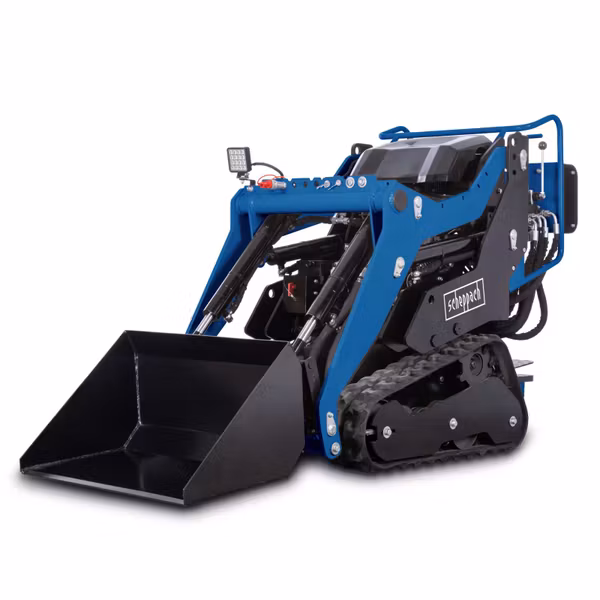 Scheppach MKL730 Raupen-Kompaktlader – 8,5 PS Benzinmotor, 200 kg Ladekapazität, E-Start, 740 mm Spurbreite, 80L-Ladeschaufel