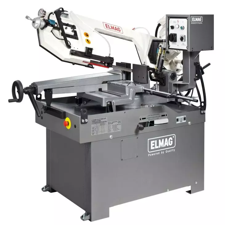 Elmag Metallbandsägemaschine - 350x220 mm Schnittbereich, 750/1500 W Motor, hydraulische Absenkautomatik