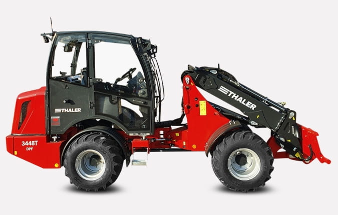 Thaler 3448T telescopic wheel loader – 48 hp, 2,500 kg lifting capacity & long reach