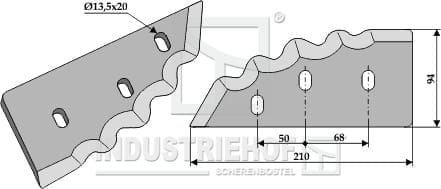 BL29546 Futtermischwagenmesser, links