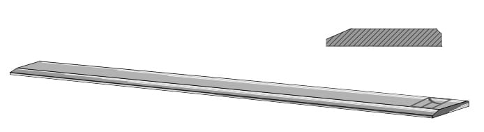 BL30000 Schürfschiene 3000x250x6