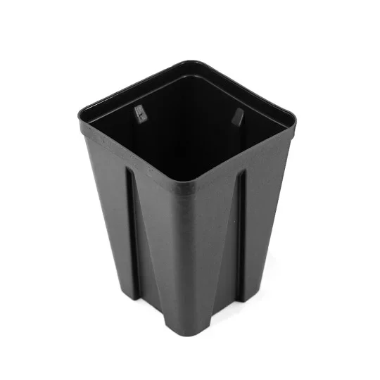 700x Quadratischer Baumschul-Topf 9x9x13 cm Anti-Wurzelspirale 0,9L – Profi Pflanztopf für Forstpflanzen & Obstbäume