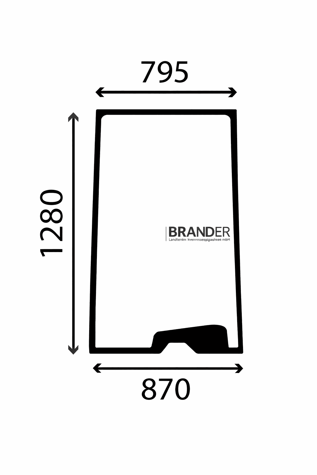 Weidemann Frontscheibe - 1250 CX35, 1280, 1350 CX45, 1370 CX50, 1380, 1770 CX50, 1880