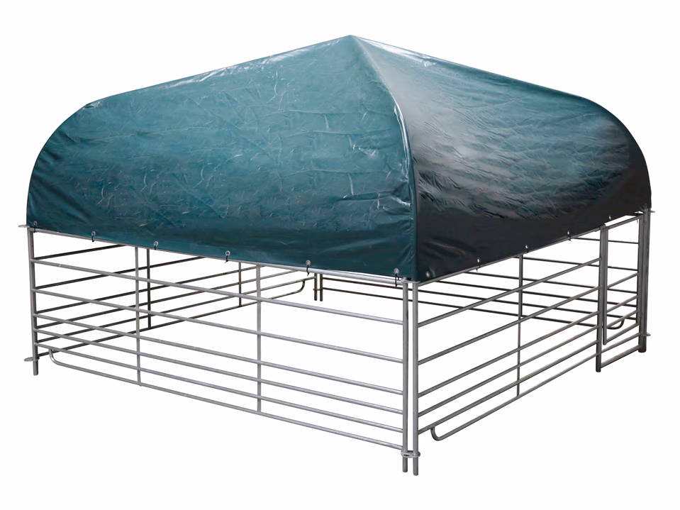 Weideunterstand für Schafe und Ziegen, 2,75x2,75m,Komplettset inklusive Horden