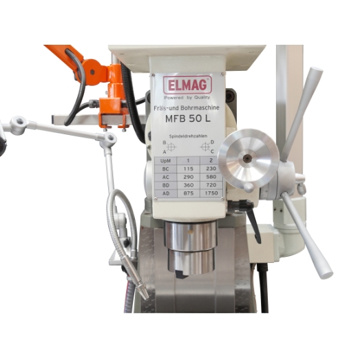 Elmag Getriebe Fräs- und Bohrmaschine Modell MFB 50 L inkl. 3-Achs Digitale Positionsanzeige