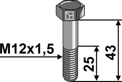 BL12970 Sechskantschraube mit Feingewinde - M12x1,5 12.9 - 51-1243