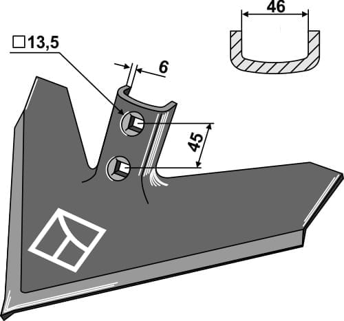 BL2230 Gänsefußschar 330x6 - passend zu Jean de Bru 01/0551414