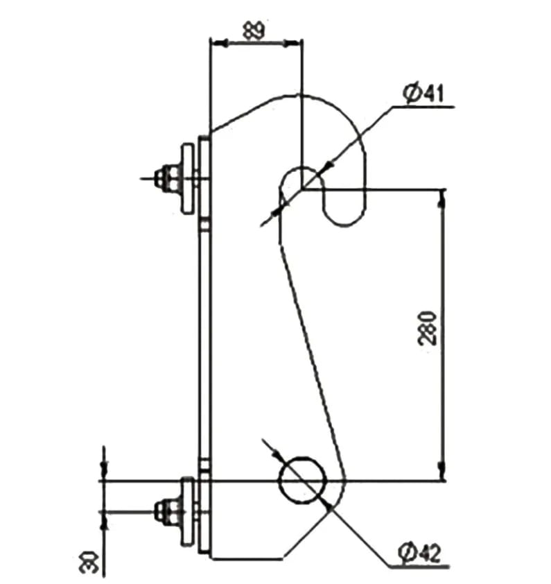Kit de plaques de montage Düvelsdorf D-Lock pour chargeuses sur pneus Kramer 312-950